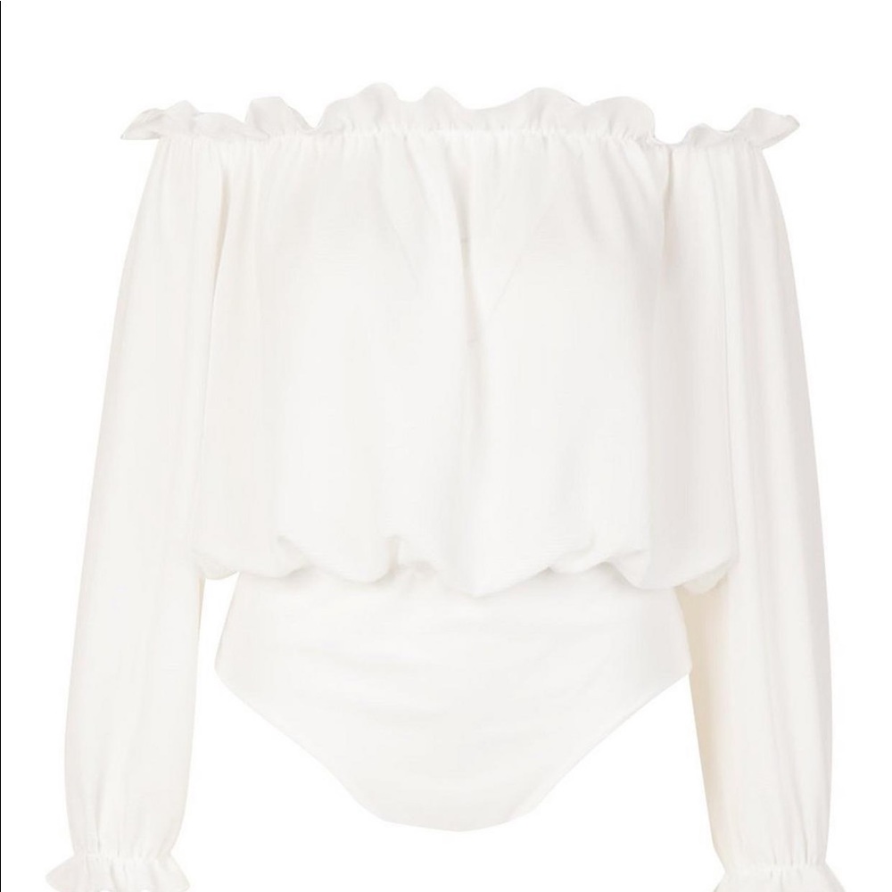 Boohoo Plus White Bodysuit